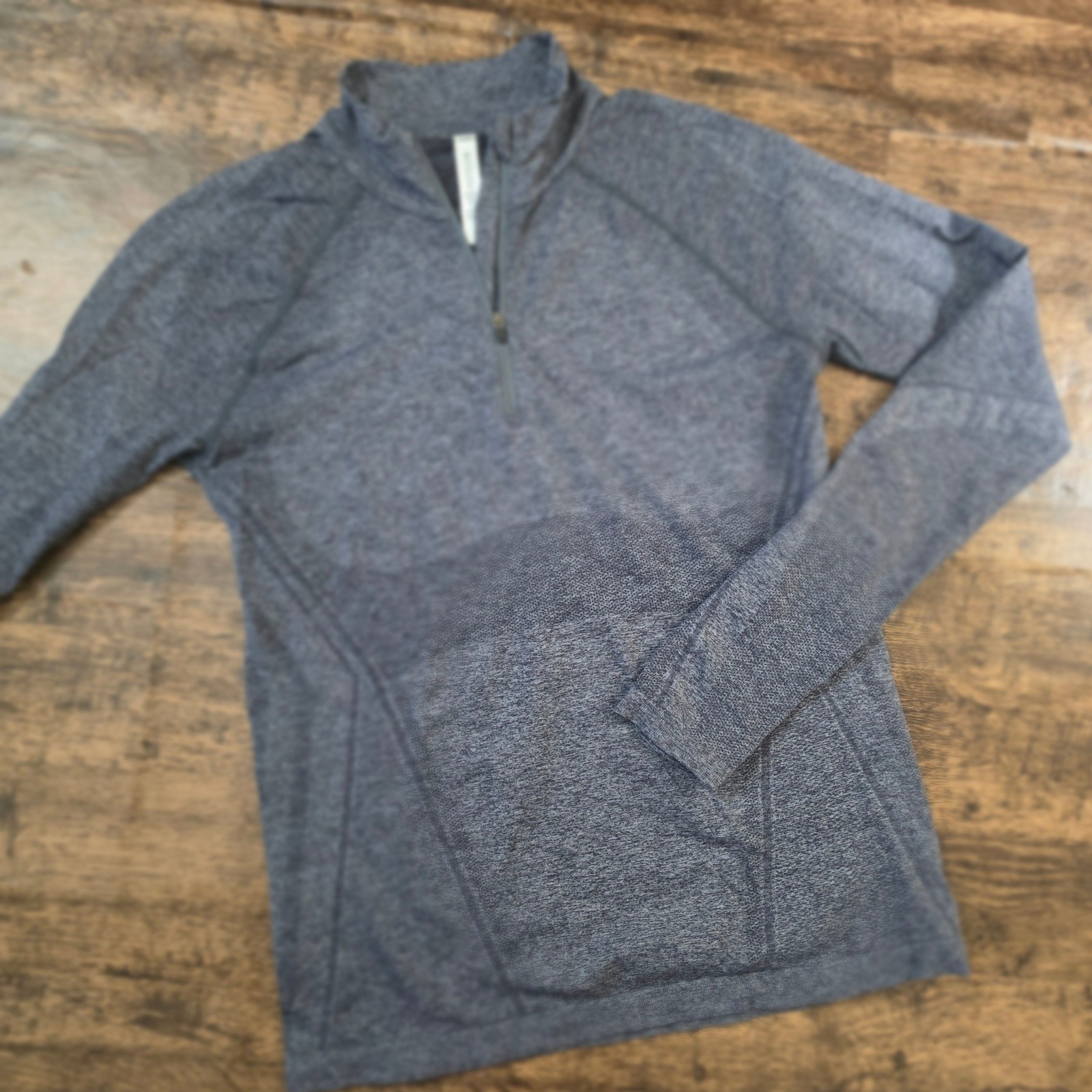 Athleta Momentum Heather 1/2 Zip Pullover Womens Medium Blue Activewear Top